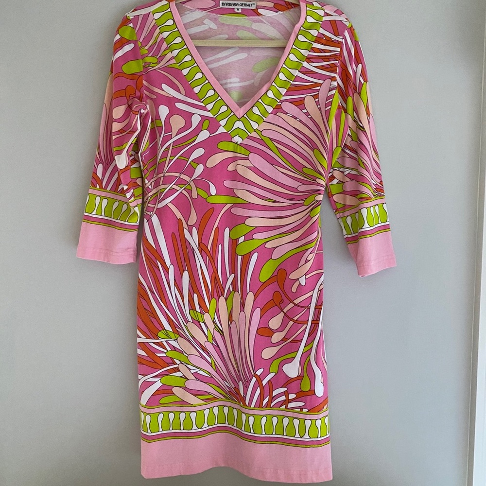 Barbara Gerwit Pink pattern dress